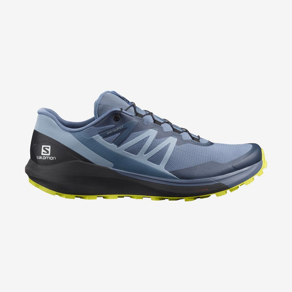 Salomon SENSE RIDE 4 Zapatillas Trail Running Hombre - Azules / Negras - Colombia (52936-YOCG)